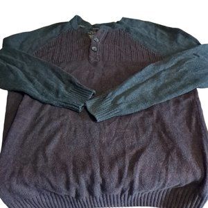 Men's Medium Commerce Knit Sweater Maroon and Gray